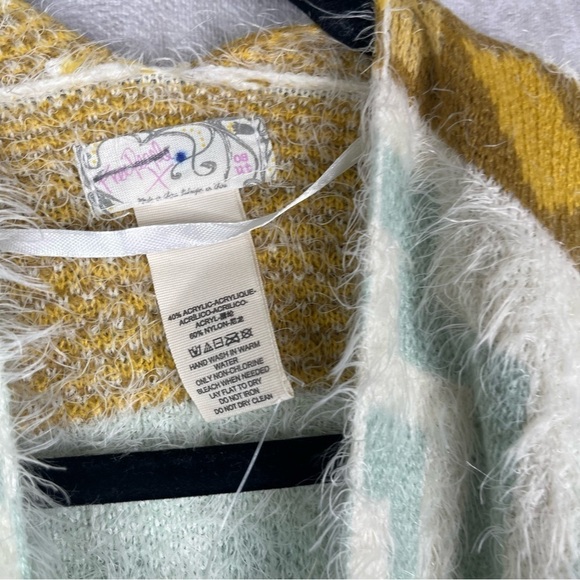 Free People Diamondback Cozy Kimono Sweater Fringed In Multi One Size - Picture 6 of 6